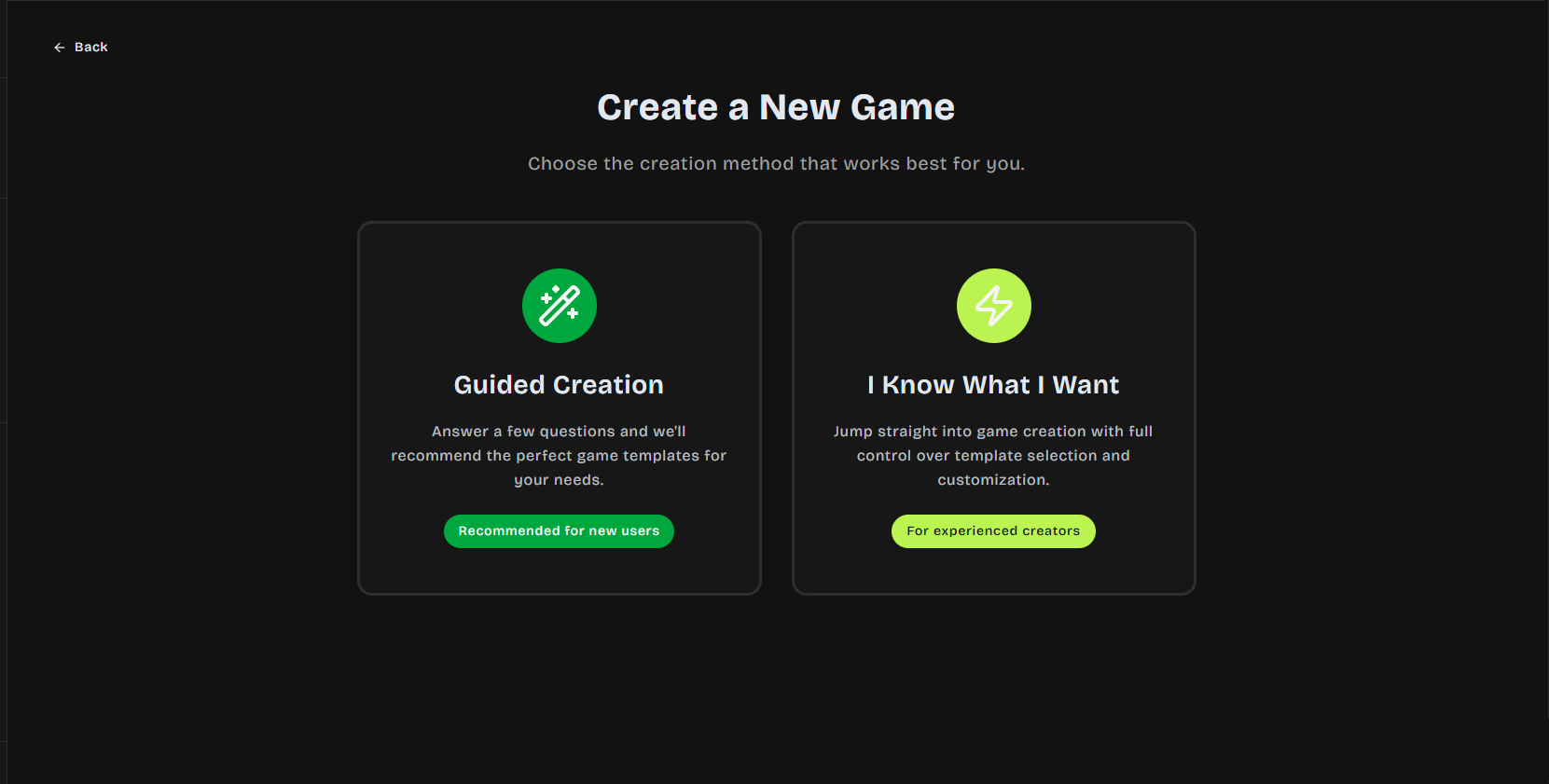 Creation methods