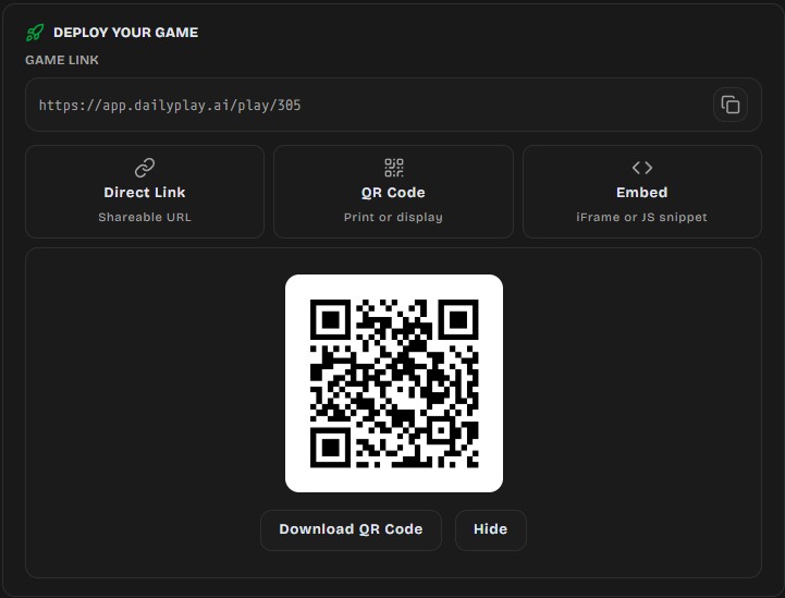 QR code sharing